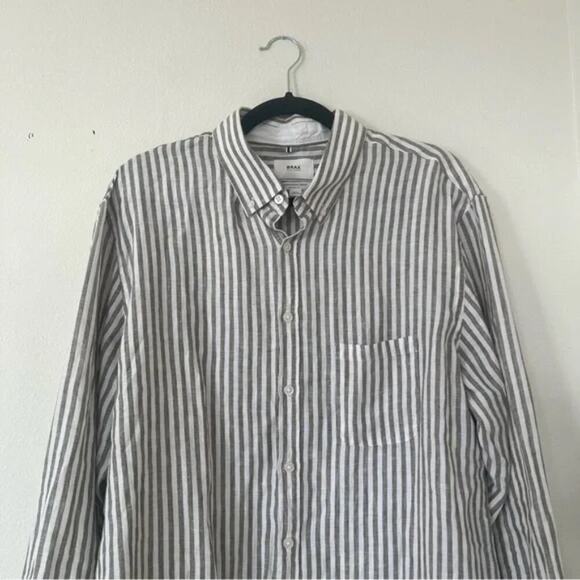 Brax Airwashed Linen Striped Modern Fit Shirt - Picture 3 of 9